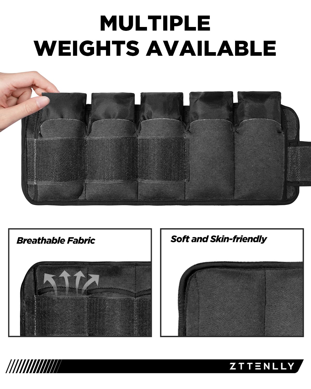 Adjustable Ankle Weights 1 Pair 5 10 15 18 20 Lbs L626