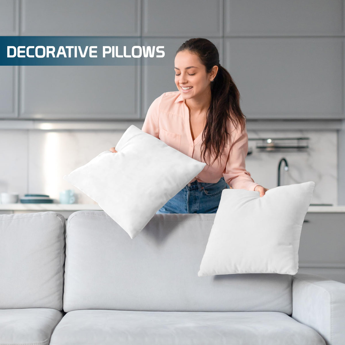 18x18 Decorative Pillow Inserts Set of 4 I231615