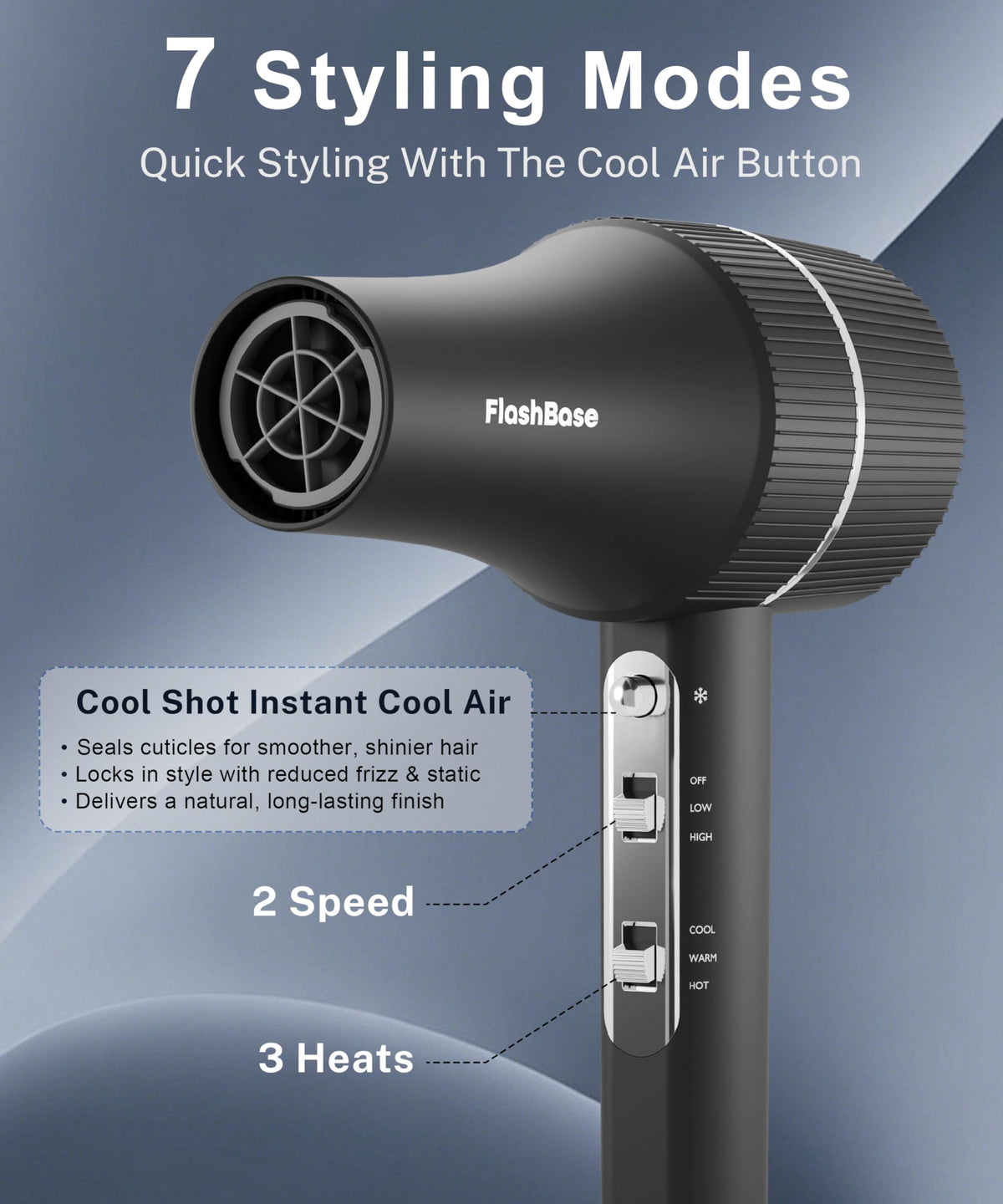 High-Speed Ionic Hair Dryer with Diffuser 1875W S525641