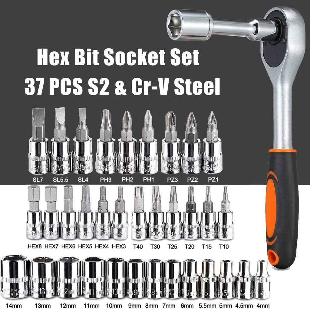 1/4 in. Drive Ratchet Socket Wrench Set E814