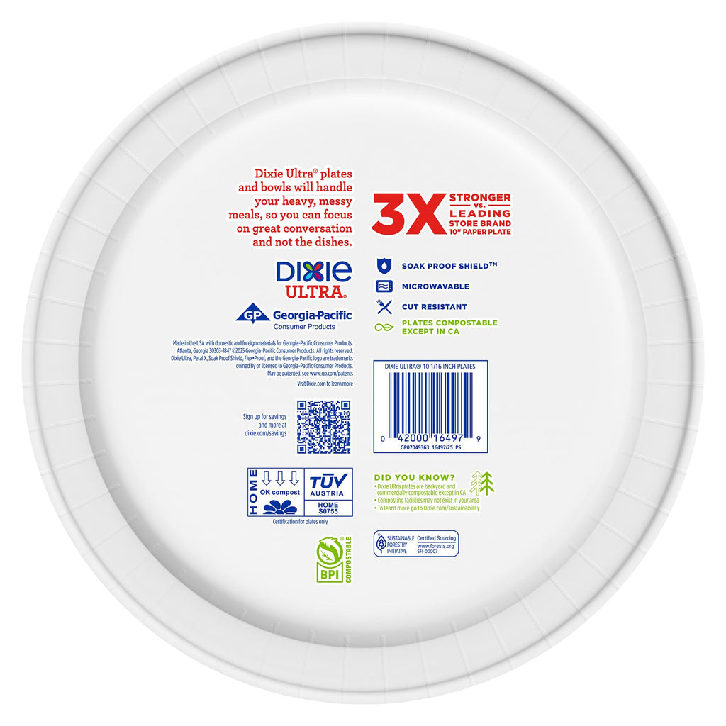 Large 10 Inch Heavy Duty Disposable Paper Plates Z1513