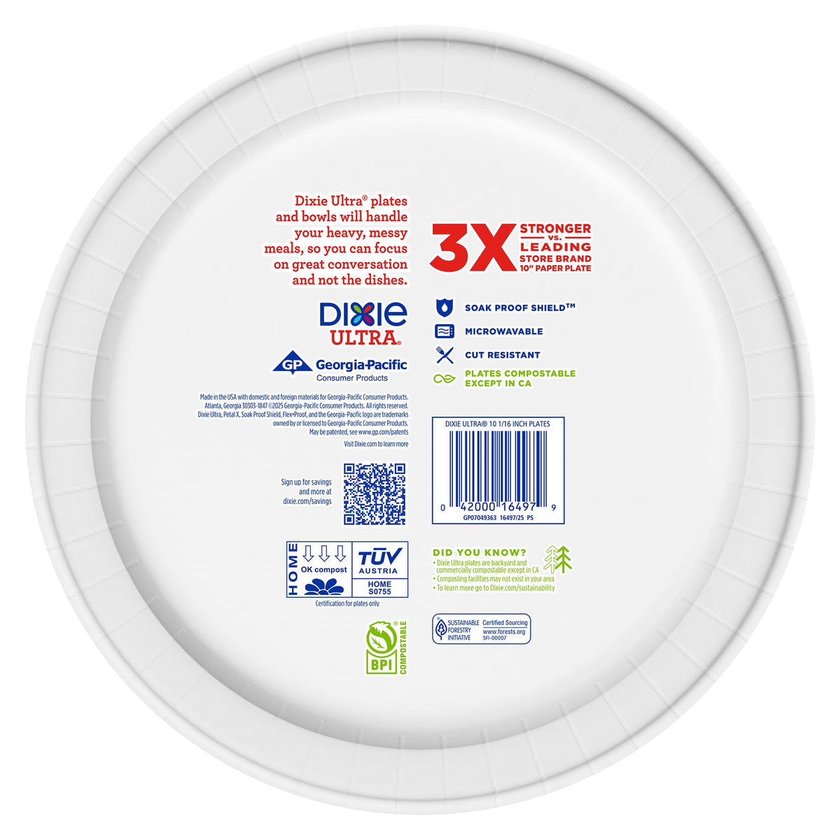 Large 10 Inch Heavy Duty Disposable Paper Plates Z1513