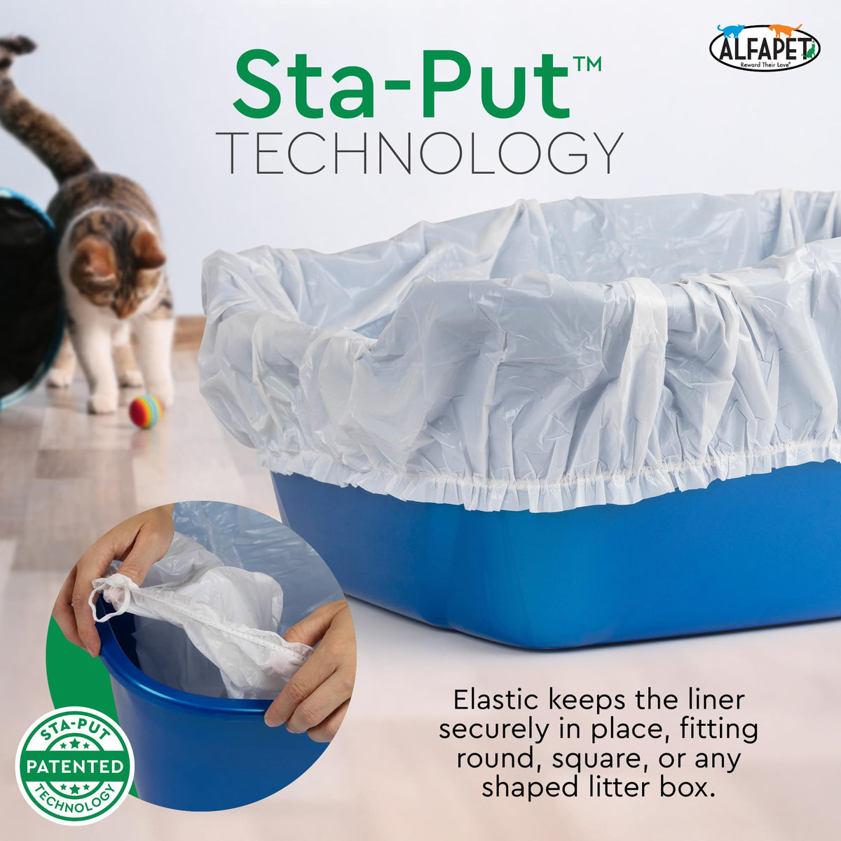 Super Jumbo 15Count Tear-Resistant Waterproof Cat Litter Box Liners R58386