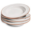 Ceramic Wide Rimmed Soup Bowl 25oz Set of 4 W3625