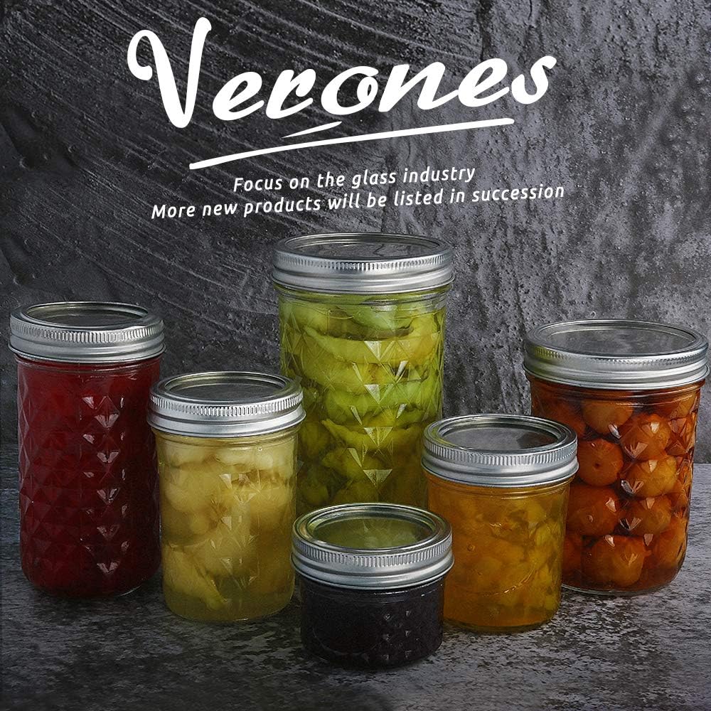 12 Packs 16oz Wide Mouth Mason Jars with Lids and Bands C91756
