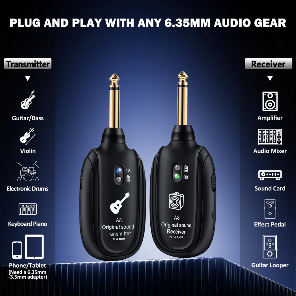 Wireless Guitar System UHF 2 Modes K8445