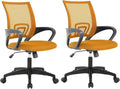 Orange Mesh Mid-Back Office Chair O318