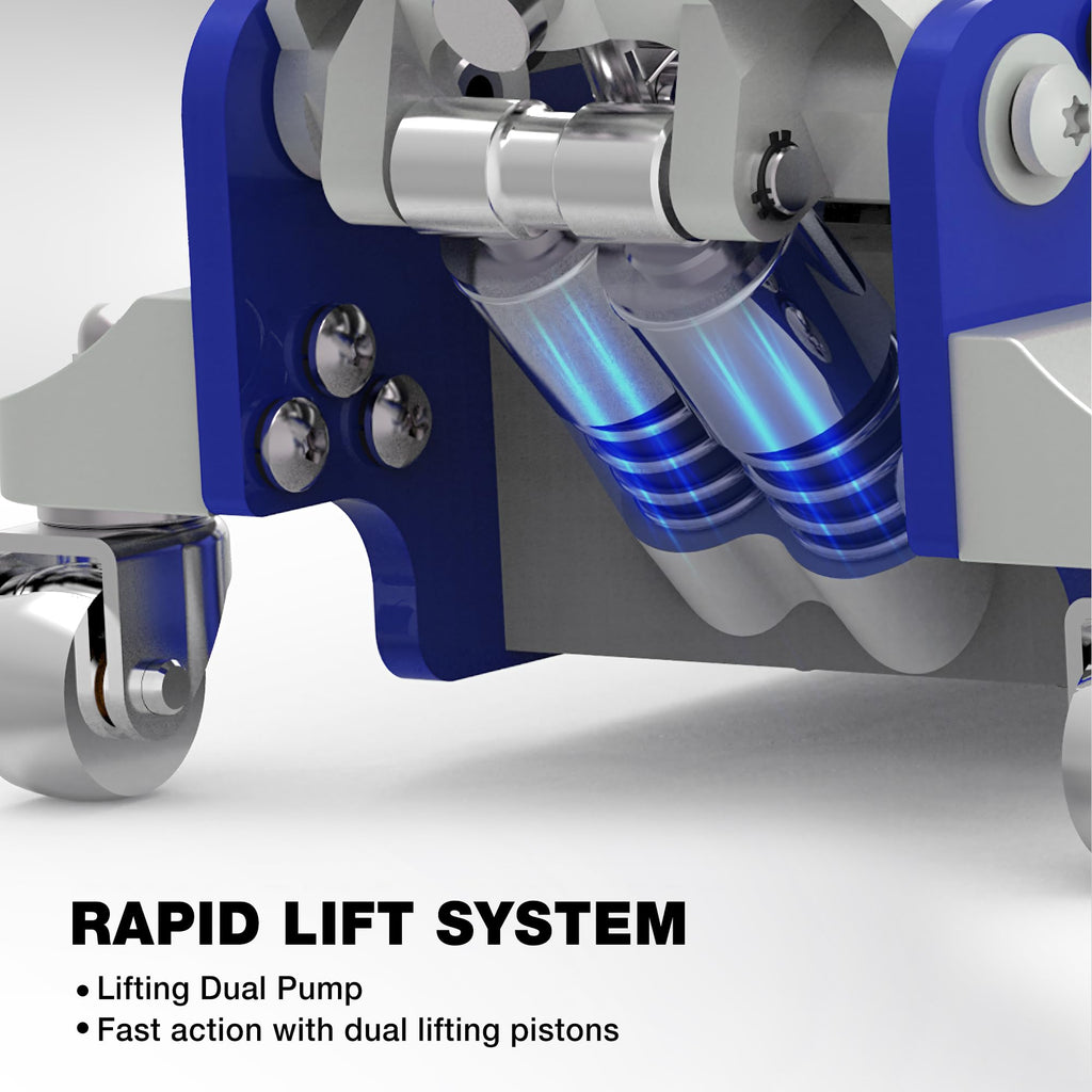3 Ton Low Profile Aluminum and Steel Floor Jack with Jack Stands Q97989