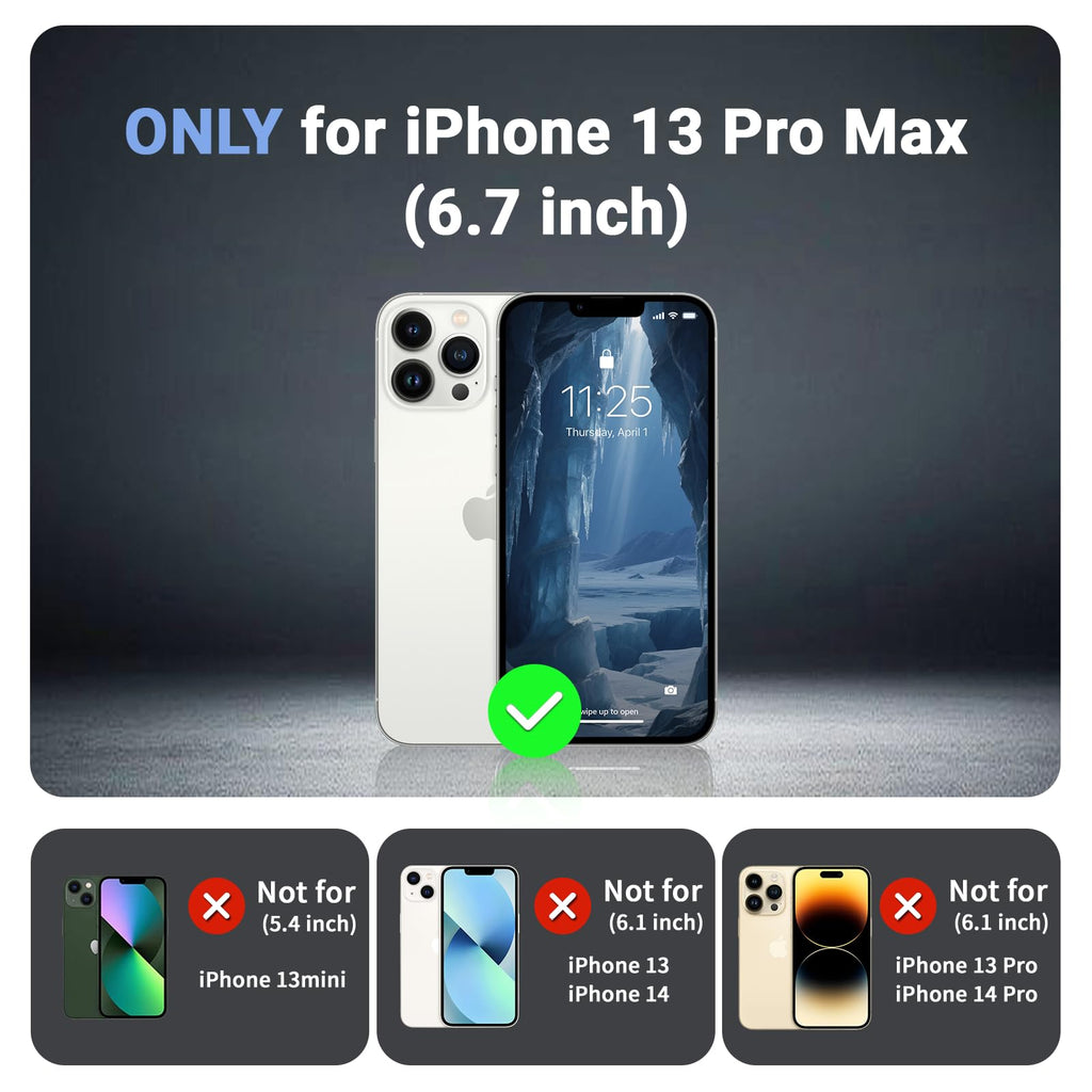 Magnetic iPhone 13 Pro Max Case Heavy Duty Protection Deep Blue C726667