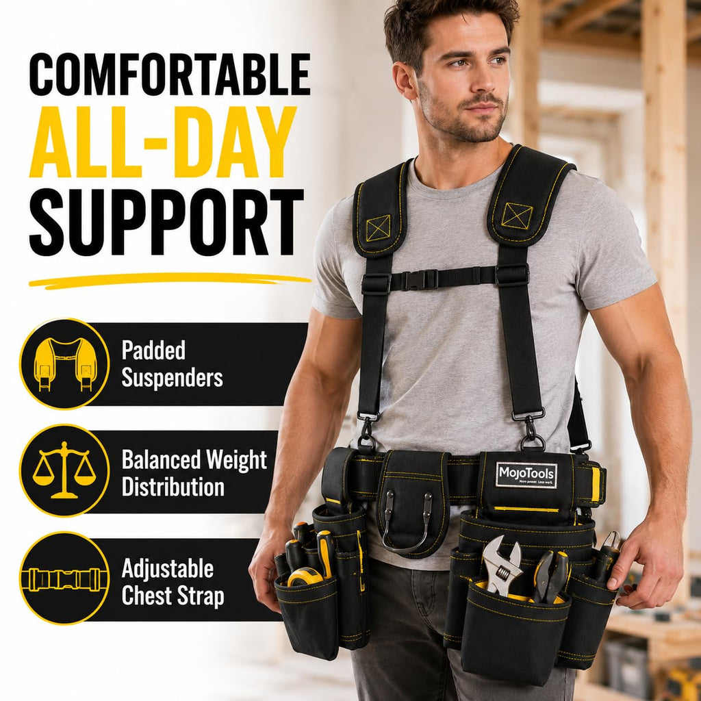 Heavy Duty Tool Belt with Suspenders M1804
