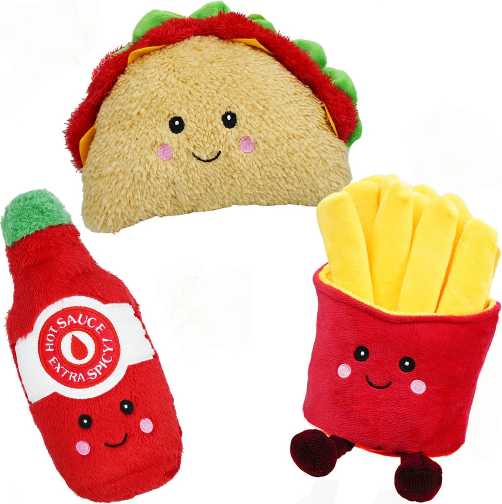 3-Pack Squeaky Plush Dog Chew Toys Set X509485