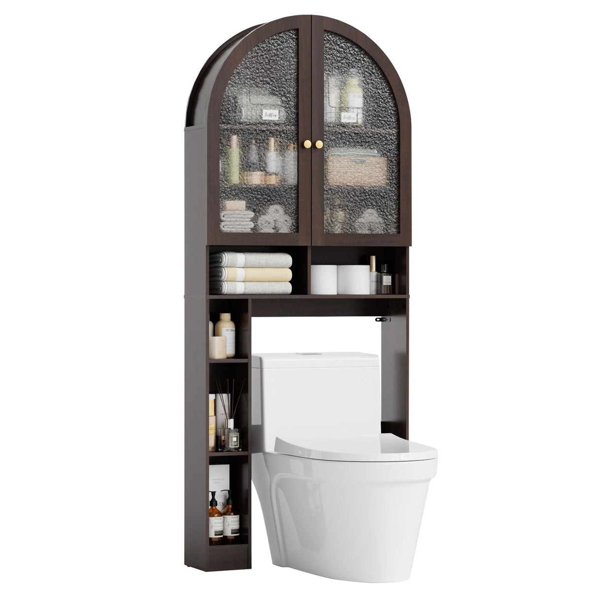 Over The Toilet Storage Cabinet with Acrylic Doors and Adjustable Shelf D24878