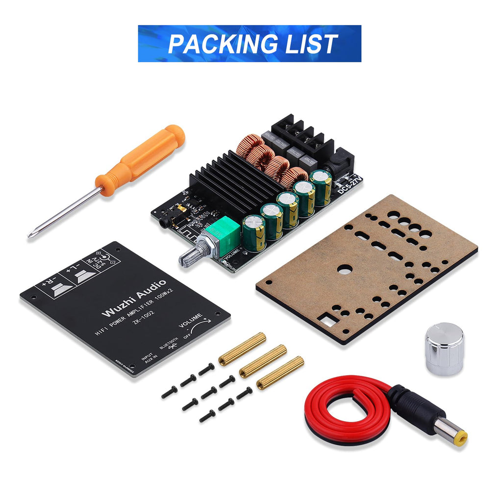 Bluetooth 5.0 Audio Amplifier Board 100W x 2 2.0 Channel Mini Amp V85380