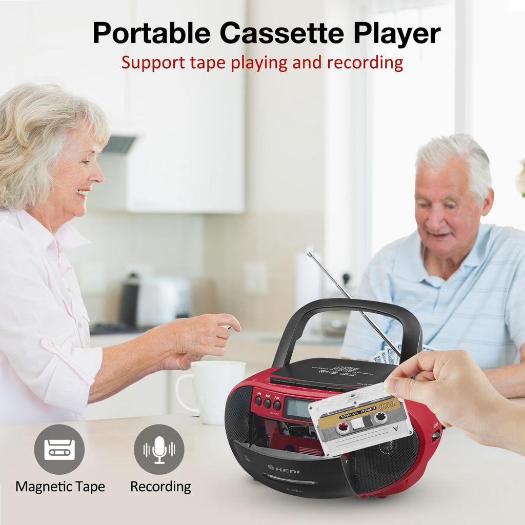 CD Cassette Player Boom Box with AM/FM Radio Y9267