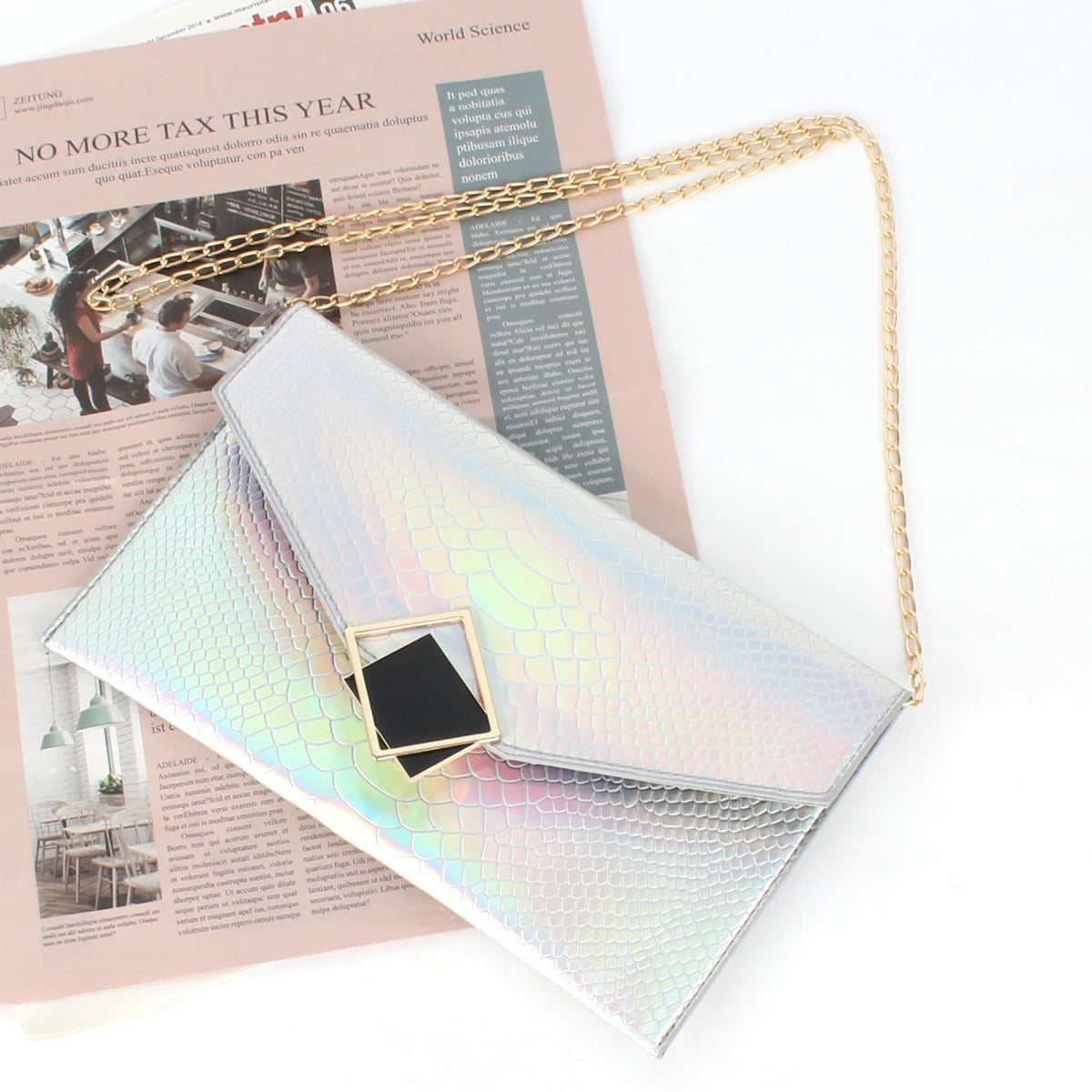 Genuine Leather Envelope Clutch G14408