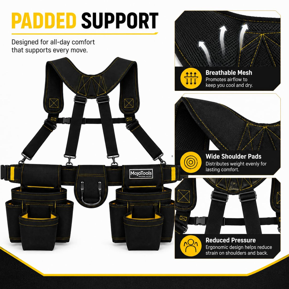 Heavy Duty Tool Belt with Suspenders M1804