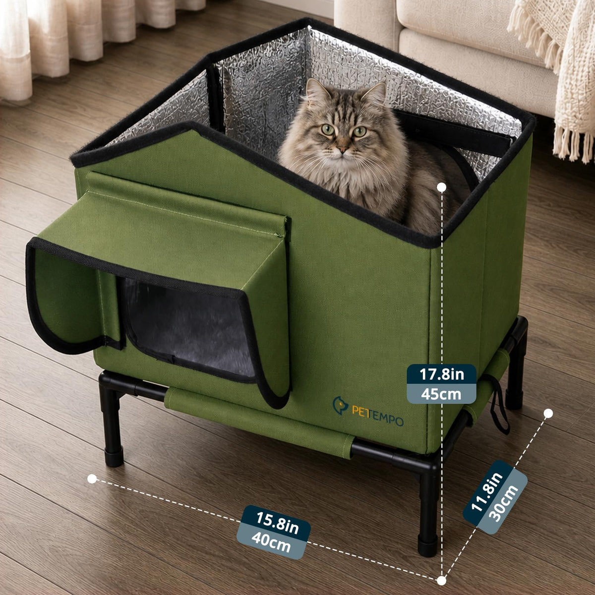 Weatherproof Insulated Outdoor Cat House R7334