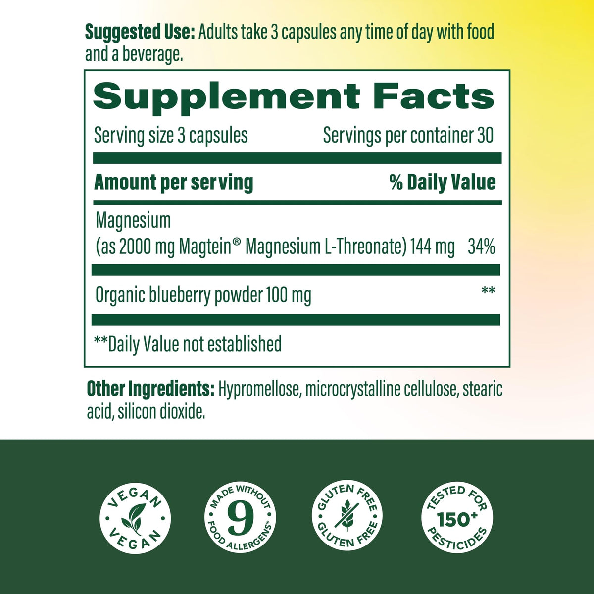 Magnesium L-Threonate 90 Capsules R56164