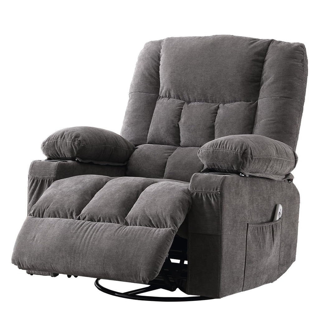 Oversized Swivel Rocker Recliner with Massage and Heat K791940