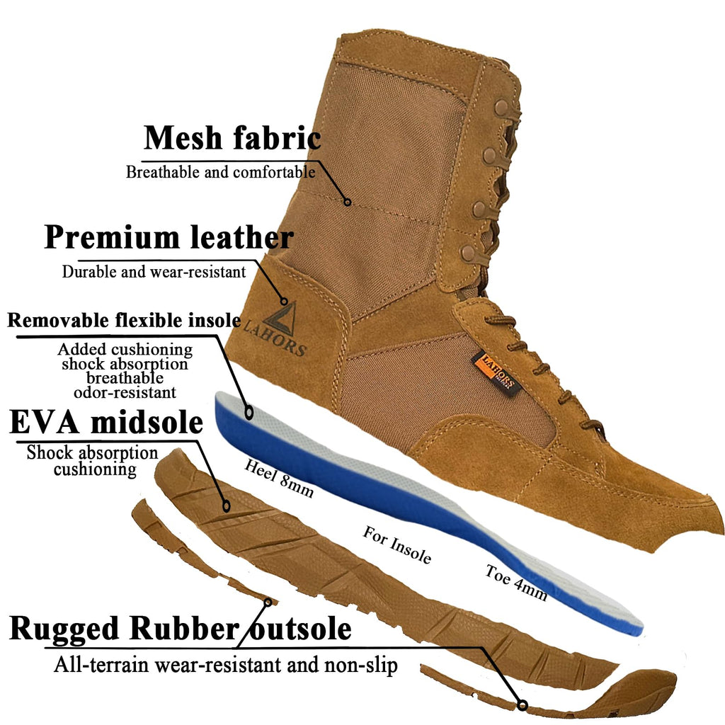 Coyote Brown Lace Up Tactical Boots L473059