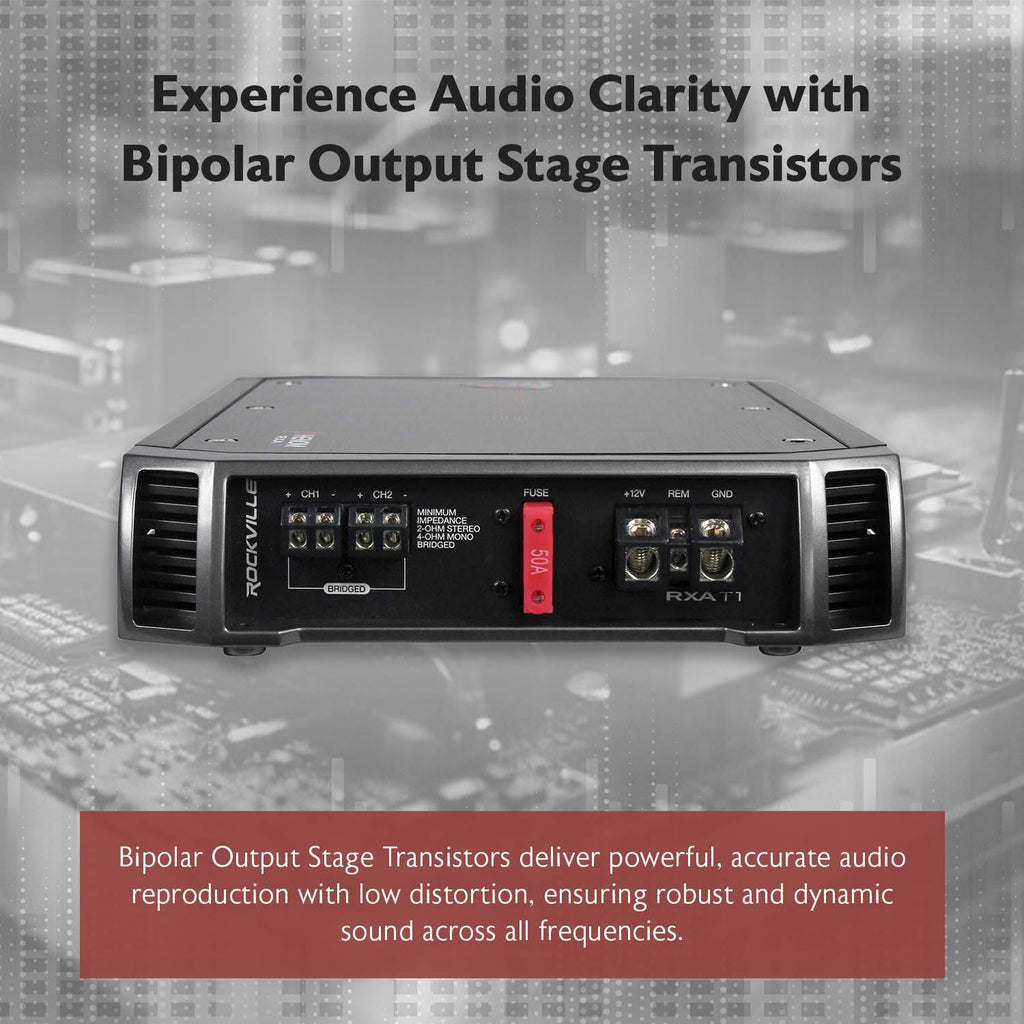 2-Channel Class A/B Car Amplifier 1500W Peak D525302