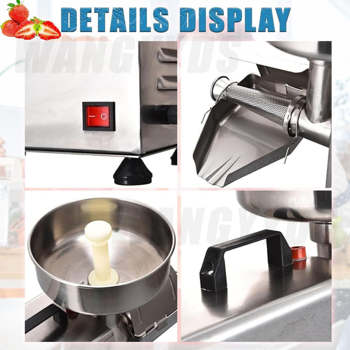 450W Stainless Steel Electric Tomato Strainer B492