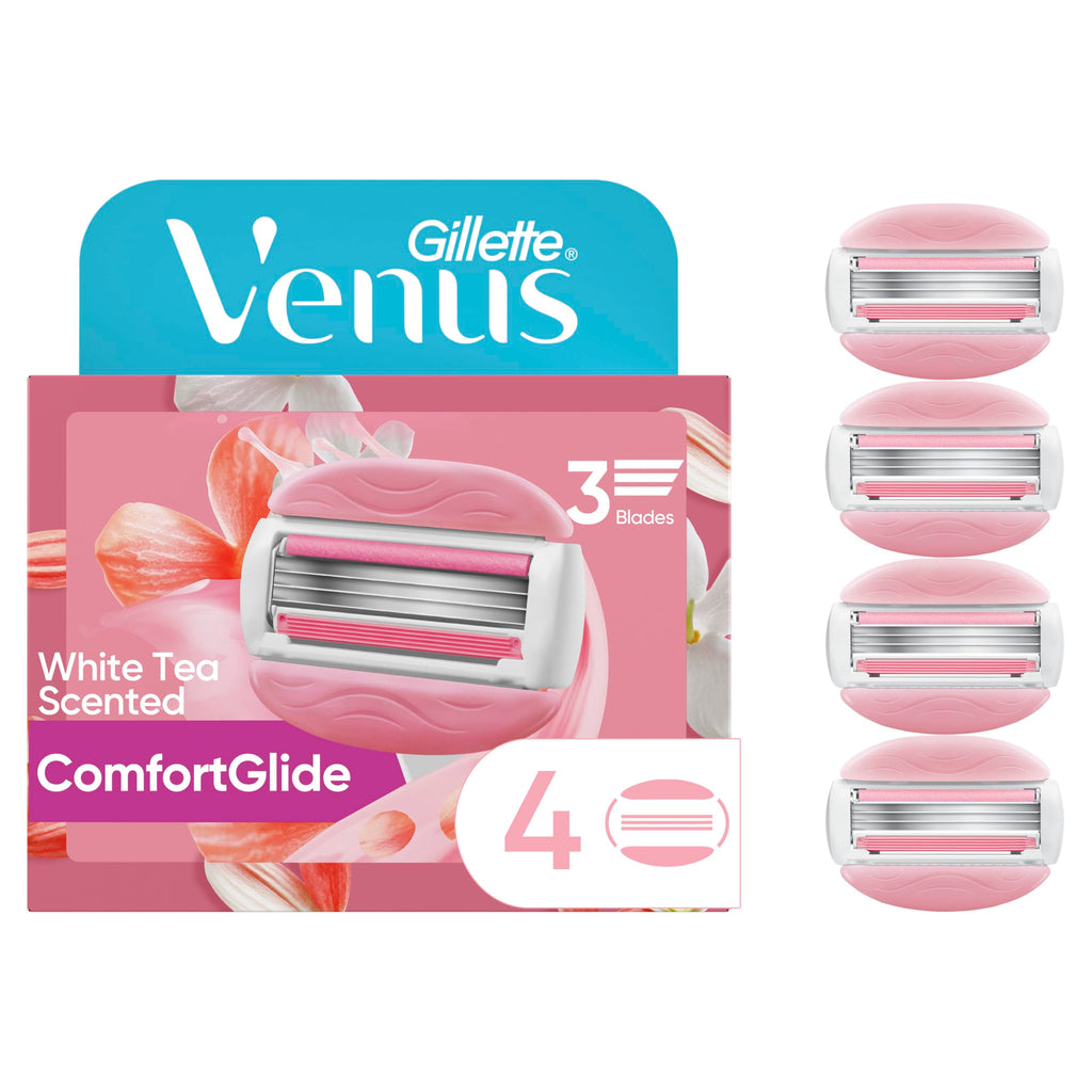White Tea Razor Refills, 4 Cartridges T273784