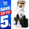Dual Reptile Light Fixture & 100W Basking Spot Light with 26W UVA UVB Bulb Combo Pack R213552
