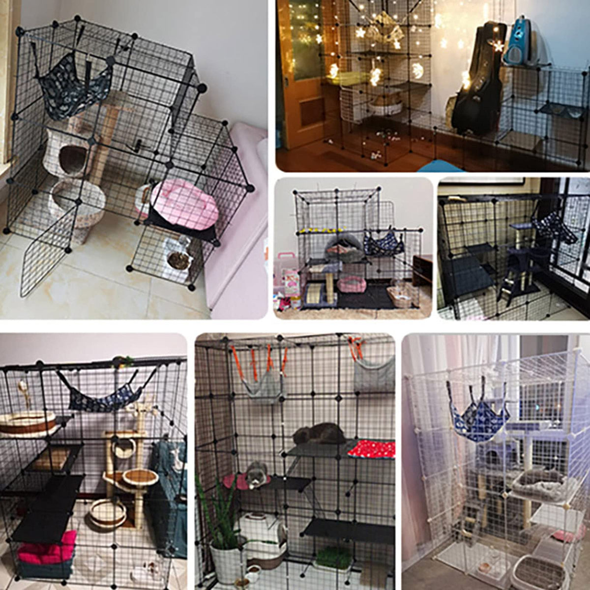Metal Wire Small Animal Cage 111 * 111 * 146cm N12272