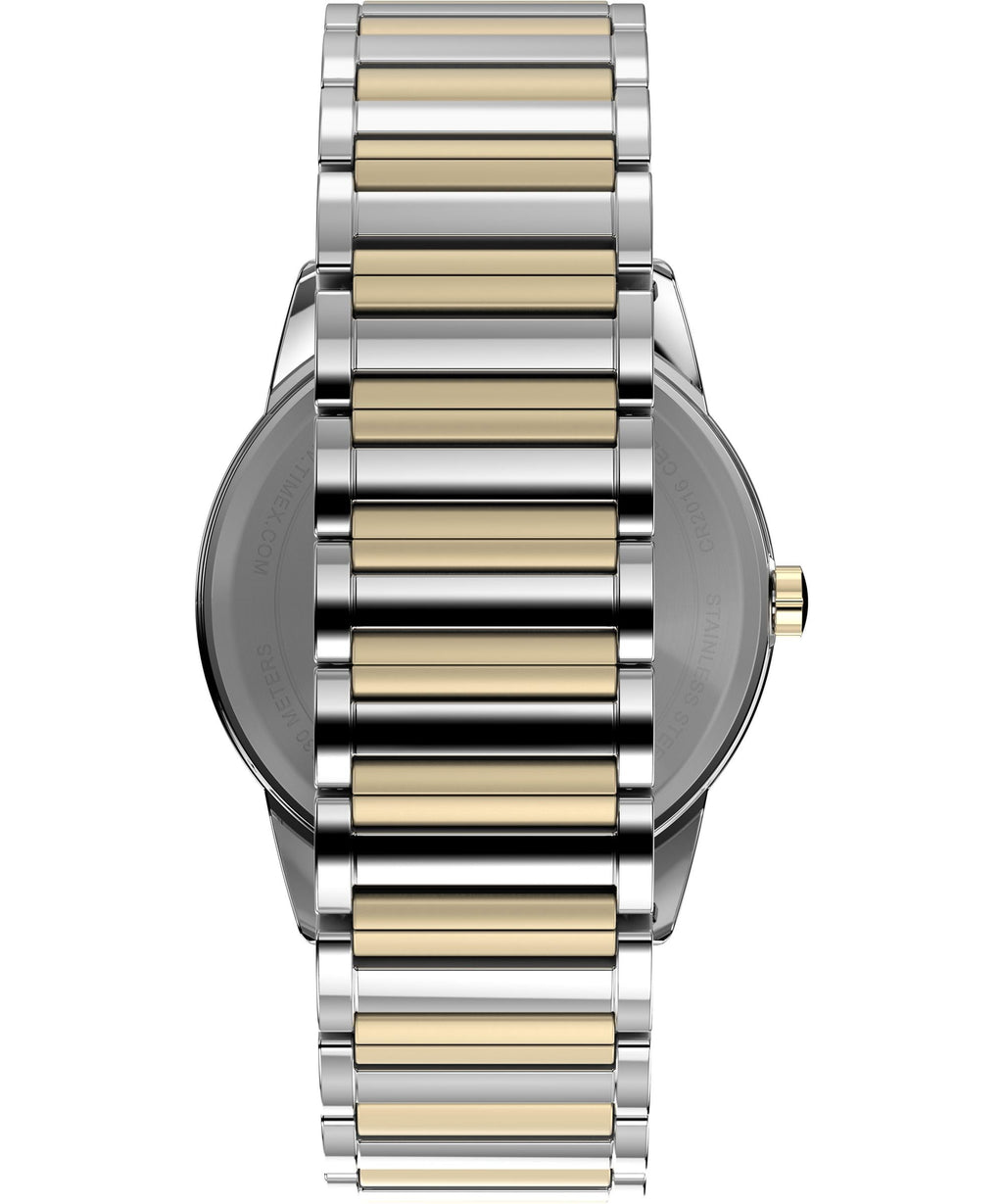 Men's 40mm Watch Two-Tone Expansion Band White Dial S951156