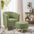 Green Accent Chair with Ottoman J74861