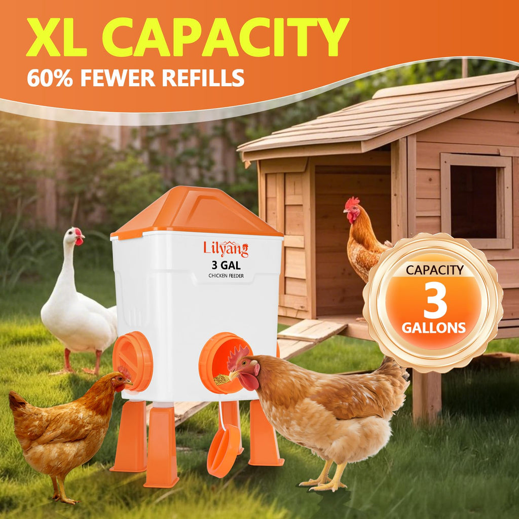 3 Gallon Automatic Chicken Waterer & Feeder Set F229777