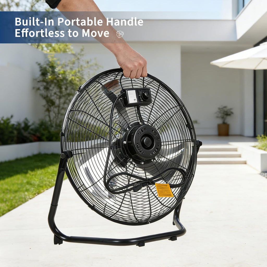 20 Inch High Velocity 3 Speeds Portable Floor Fan Q38838