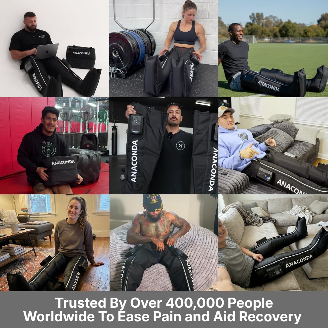 Wireless Leg Compression Boots with 4 Sequential Zones, 3 Modes, 4-Hour Battery I695