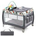 4 in 1 Portable Baby Crib Playpen with Bassinet X74061