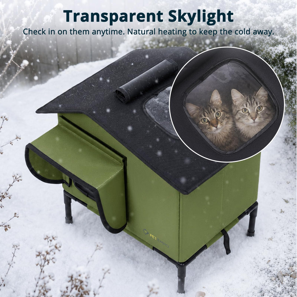 Weatherproof Insulated Outdoor Cat House R7334