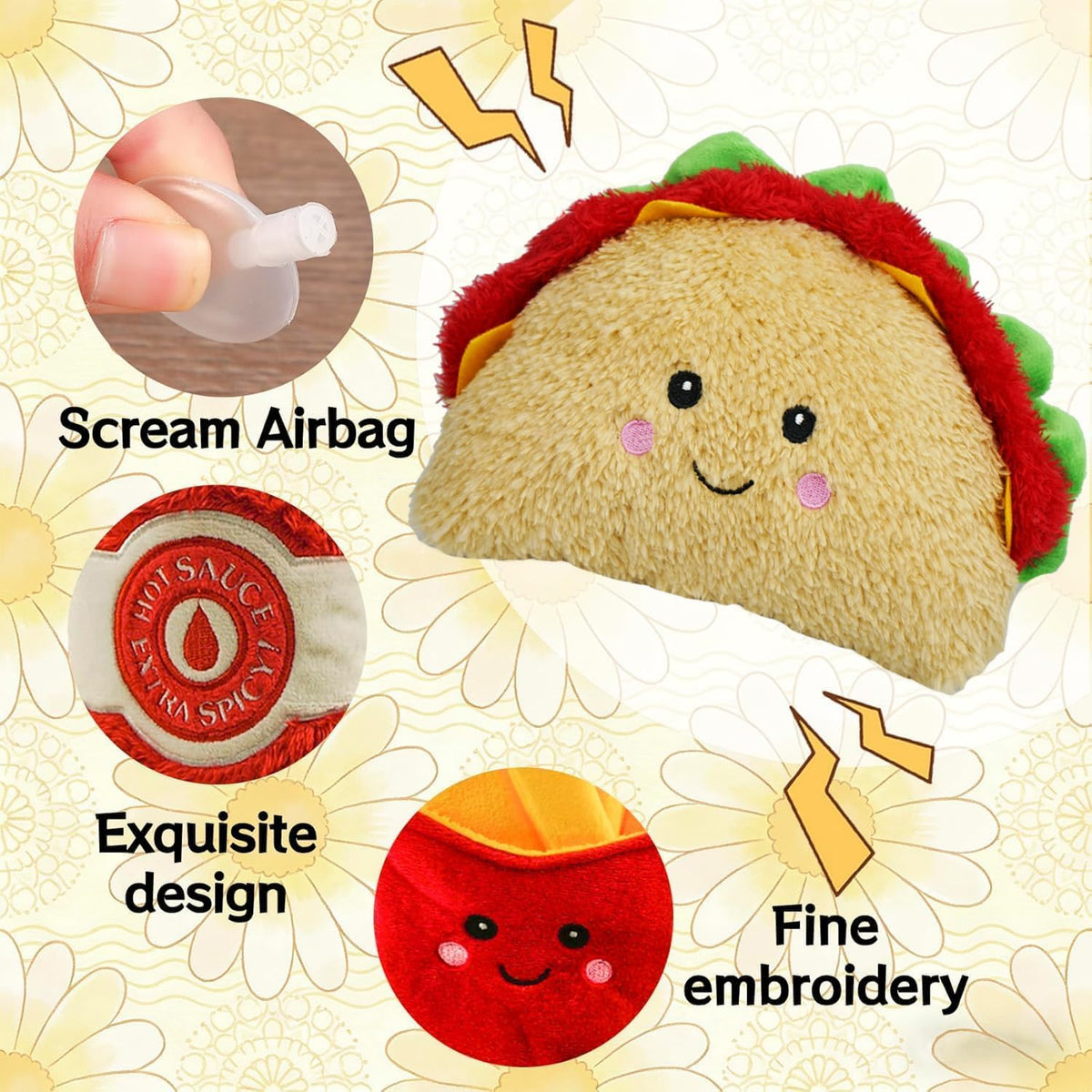 3-Pack Squeaky Plush Dog Chew Toys Set X509485