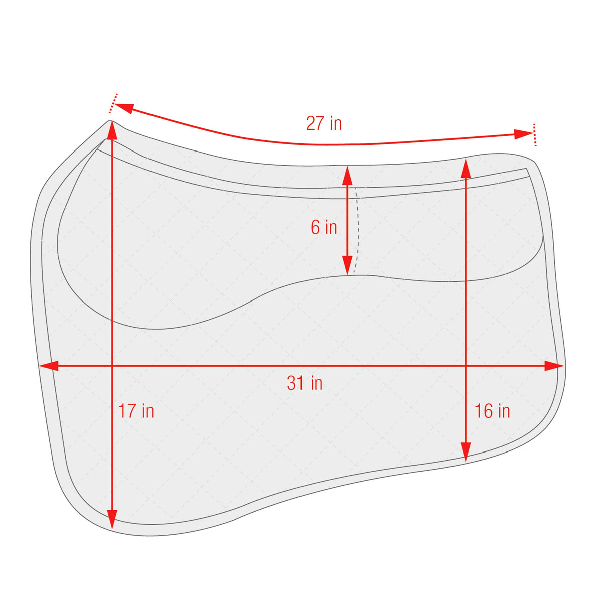 Thermoregulating Western Saddle Pad with Memory Foam Shims H23528