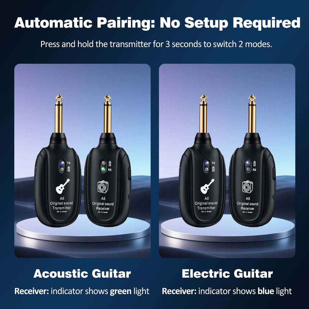 Wireless Guitar System UHF 2 Modes K8445