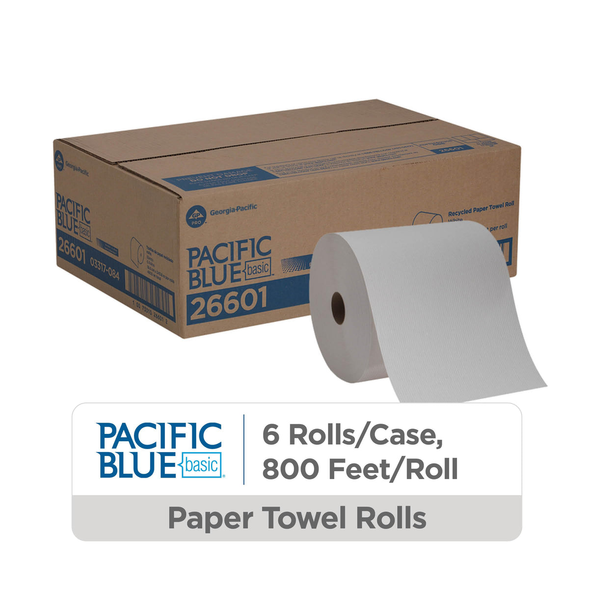 White Recycled Paper Towel Rolls B328