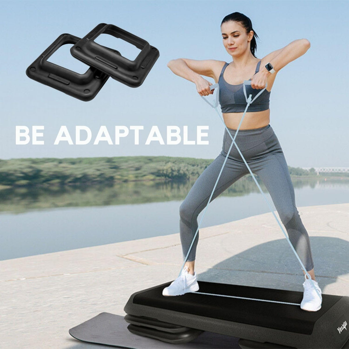 16"x16" Adjustable Risers for Aerobic Step Platform (Pair) A74380