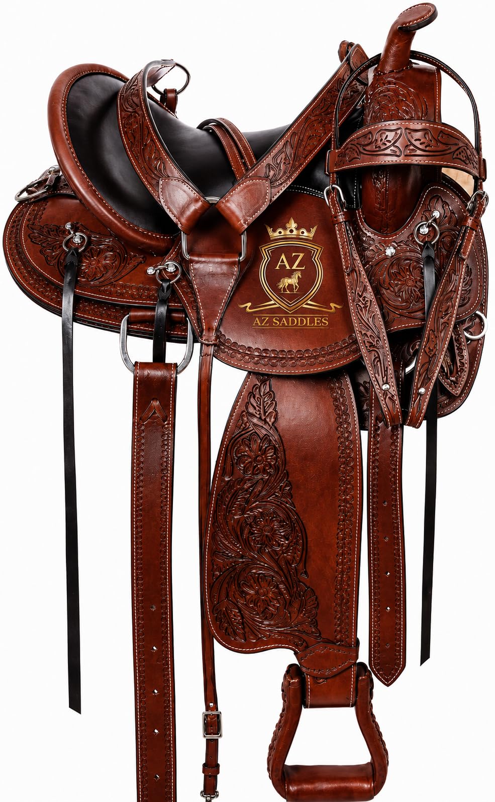 Leather Western Trail Saddle Set B11789