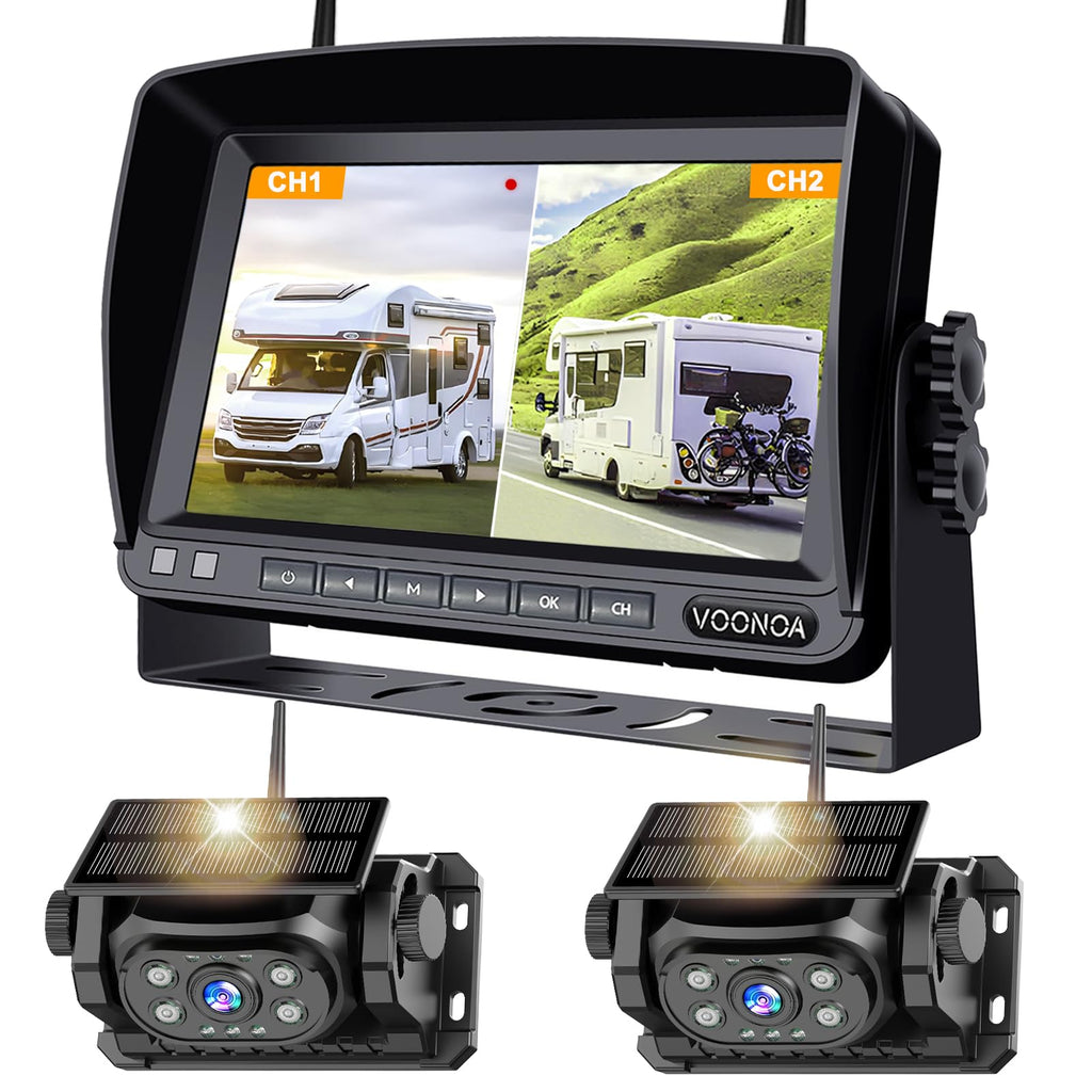 Magnetic Wireless Backup Camera with 7'' HD 1080P DVR Monitor System T2517