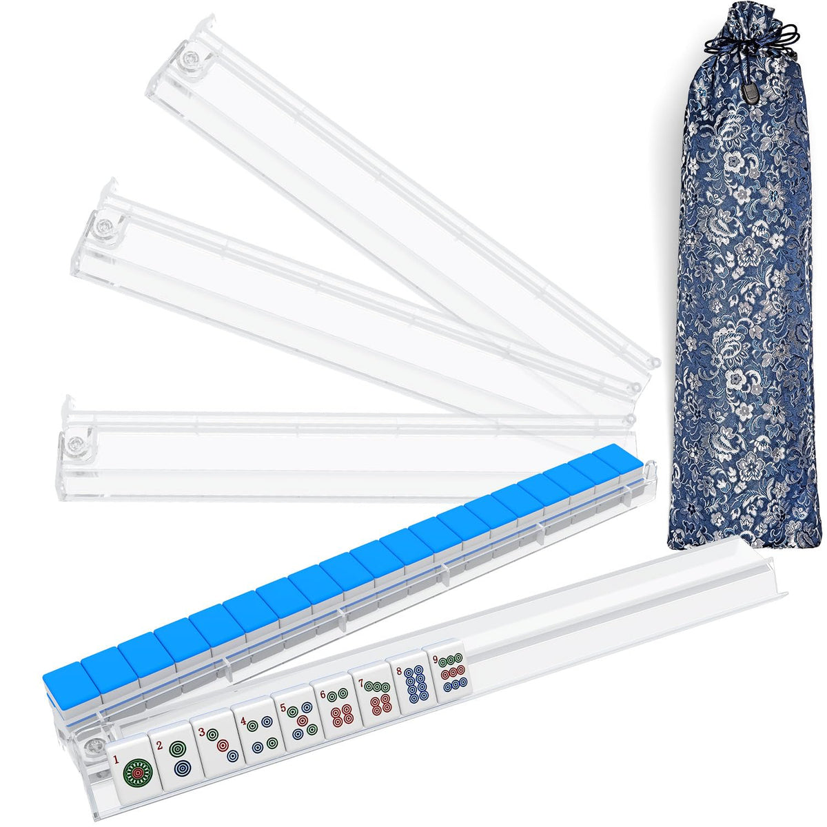 Mahjong Racks with Pushers Set of 4 P7863