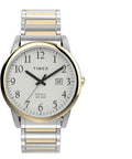 Men's 40mm Watch Two-Tone Expansion Band White Dial S951156
