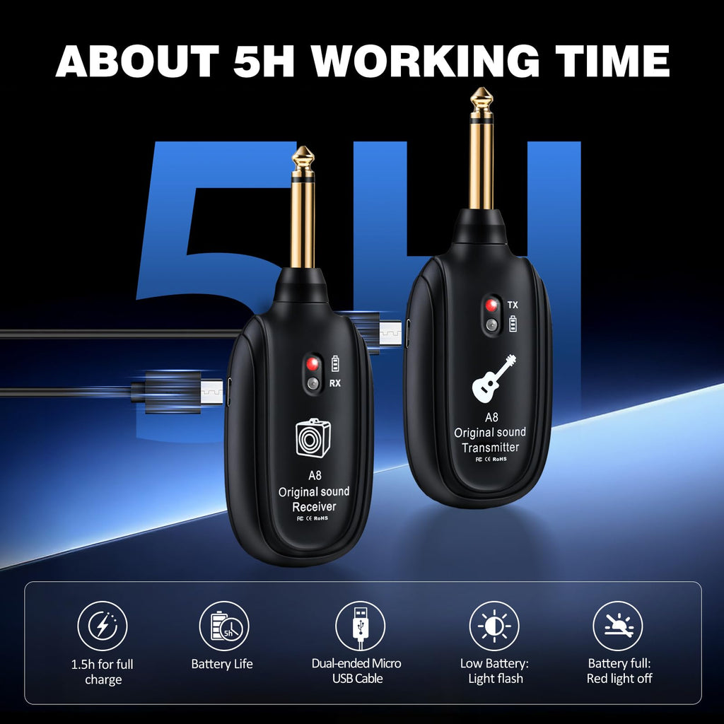 Wireless Guitar System UHF 2 Modes K8445