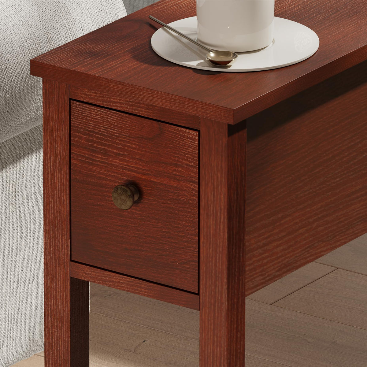 Narrow Side Table with Drawer Set of 2 N236260