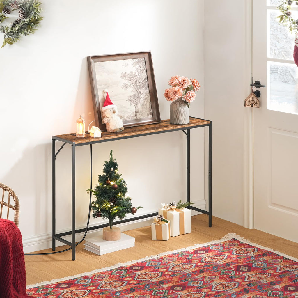 Narrow Sofa Table with Power Station W5069