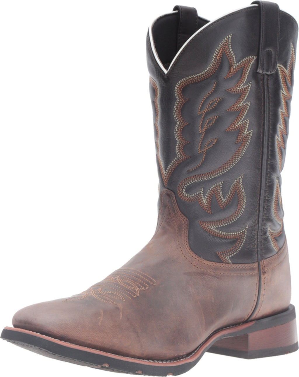Brown Mid Calf Square Toe Pull On Boots Y16280