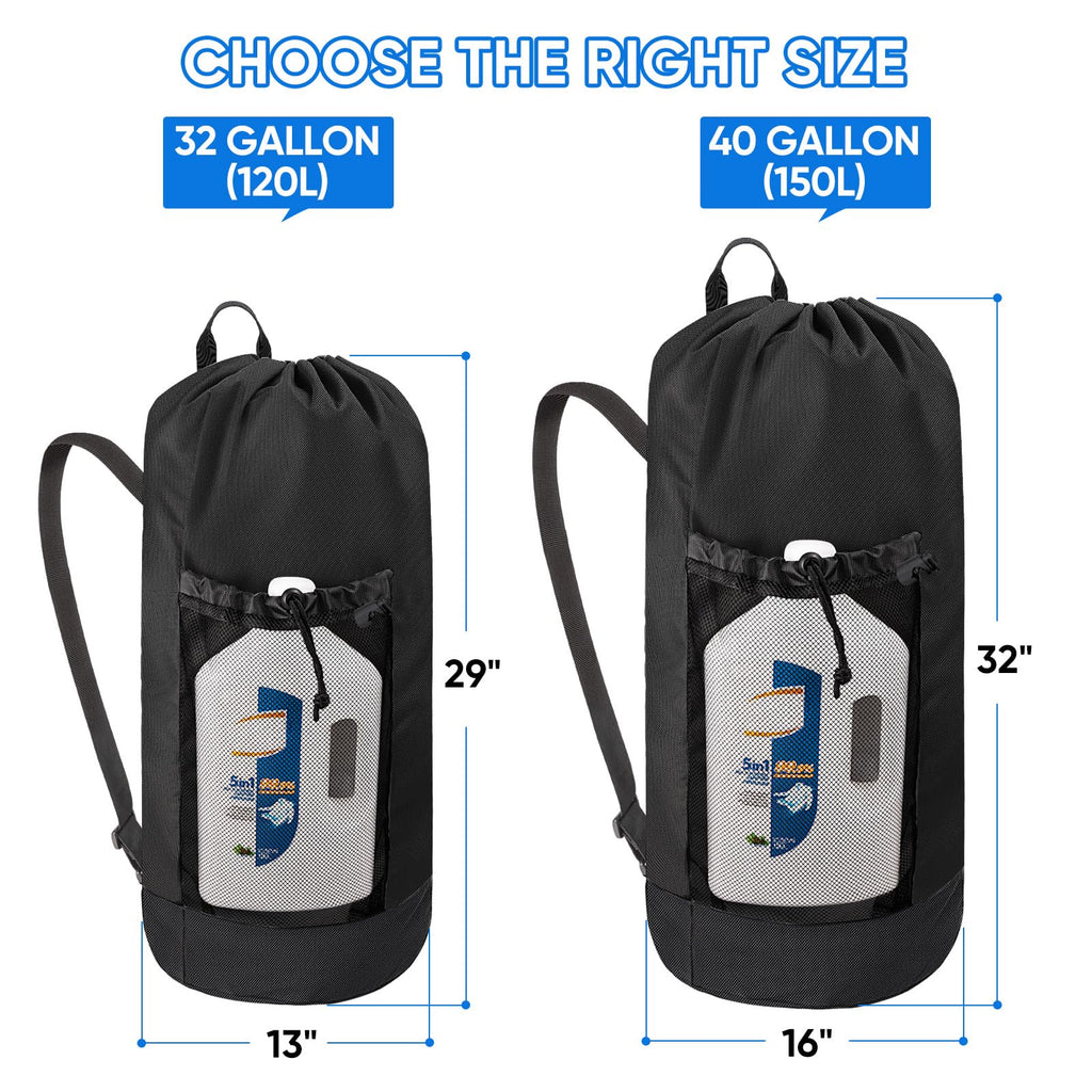120L Oxford Laundry Bag Backpack with Shoulder Straps T3444